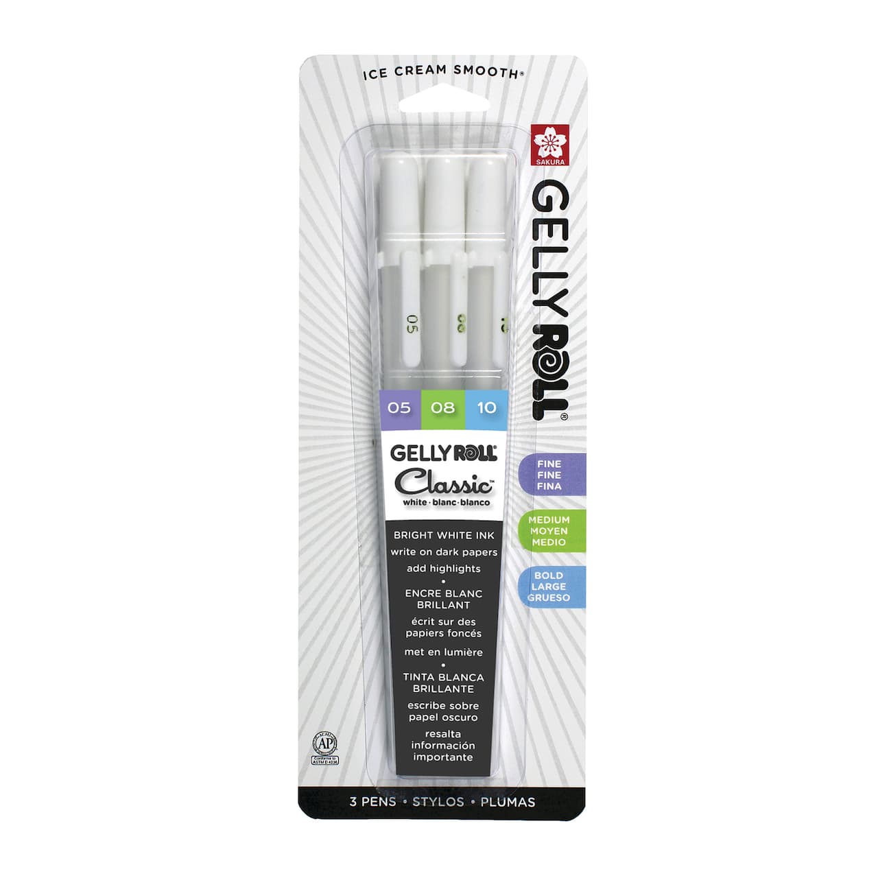 Gelly Roll® Classic™ White Gel Pen, 3ct.